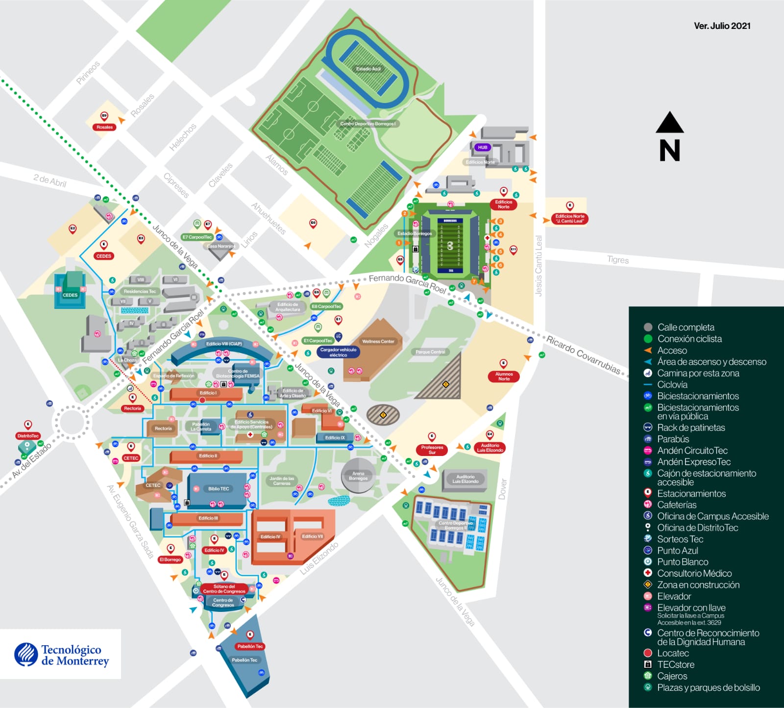 mapa campus monterrey